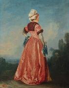 Jean-Antoine Watteau Polish Woman oil painting reproduction